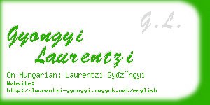 gyongyi laurentzi business card